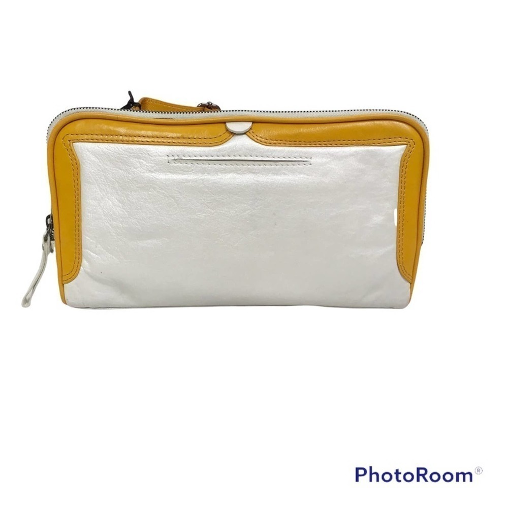 Latico leather colorblock Tate shoulder bag metallic white and gold colors NWT - Picture 2 of 12